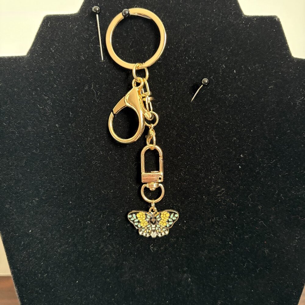 Butterfly Bag Charm Lobster Claw Clasp Keychain New